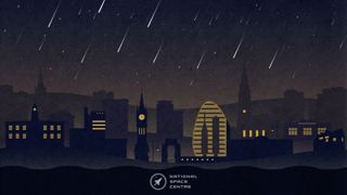 Social media meteor shower 16.9 illustration