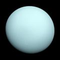 An image of the planet Uranus taken by the spacecraft Voyager 2 in 1986