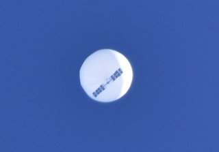 A Chinese spy balloon over South Carolina, February 2023