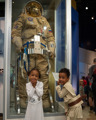 Young Star Wars cosplayers with the Orlan spacesuit at Galactic Gathering