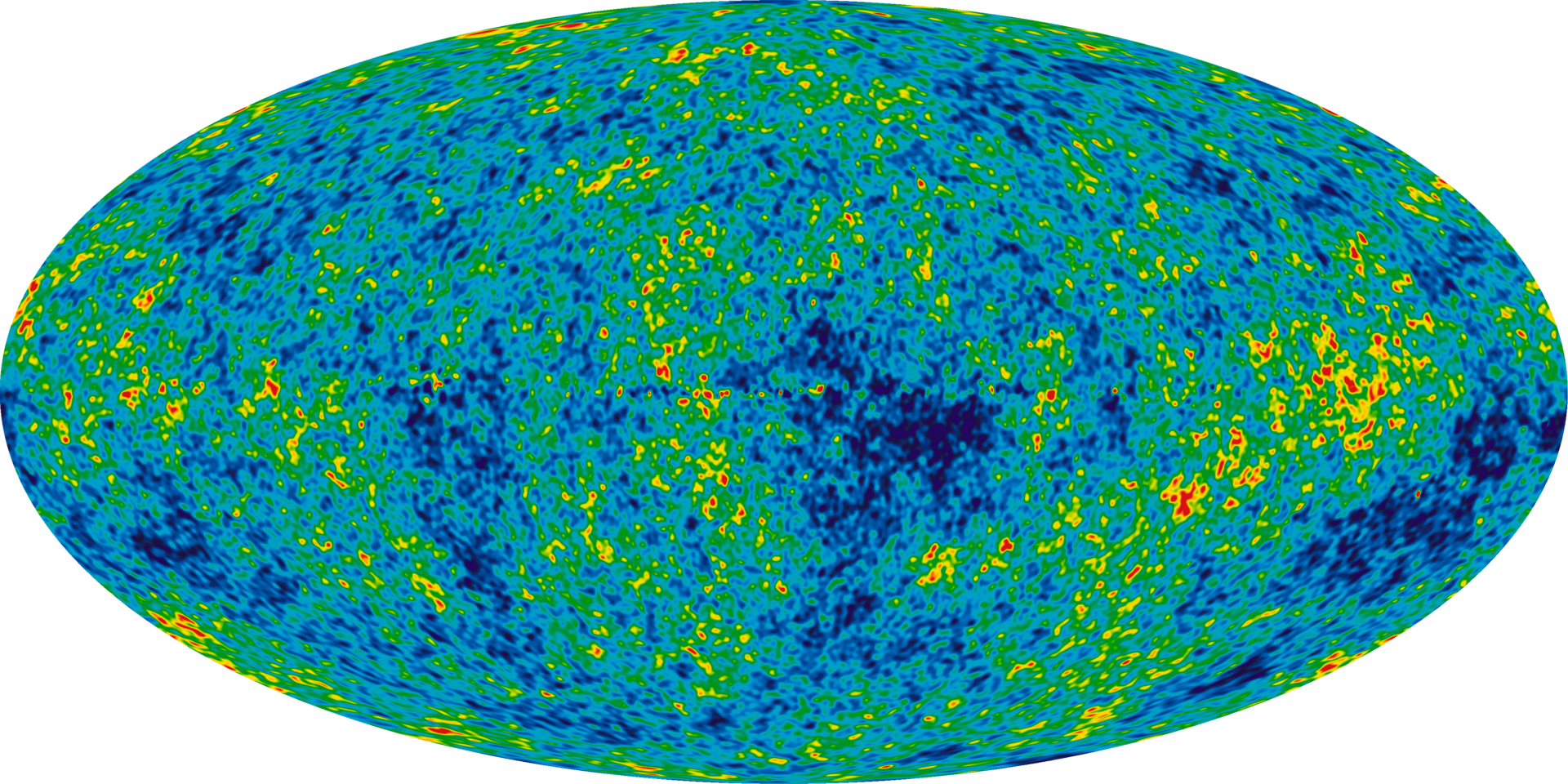A map of cosmic background radiation from when the universe was around 380,000 years old