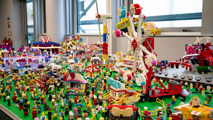 Large LEGO funfair display at the Brickish Weekend