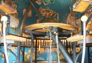 The reconstructed interior of the Globe of Gottorf.