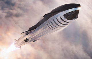 Artistic rendering of a Starship launch.