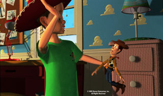 Andy and Woody in Toy Story