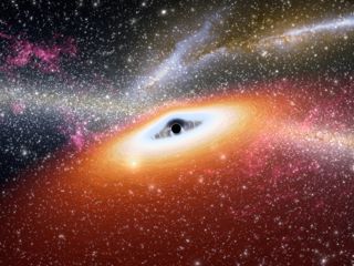 Black holes are so massive that they warp space and time around them.
