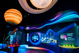 The Outer Solar System experience gallery including gravity apples