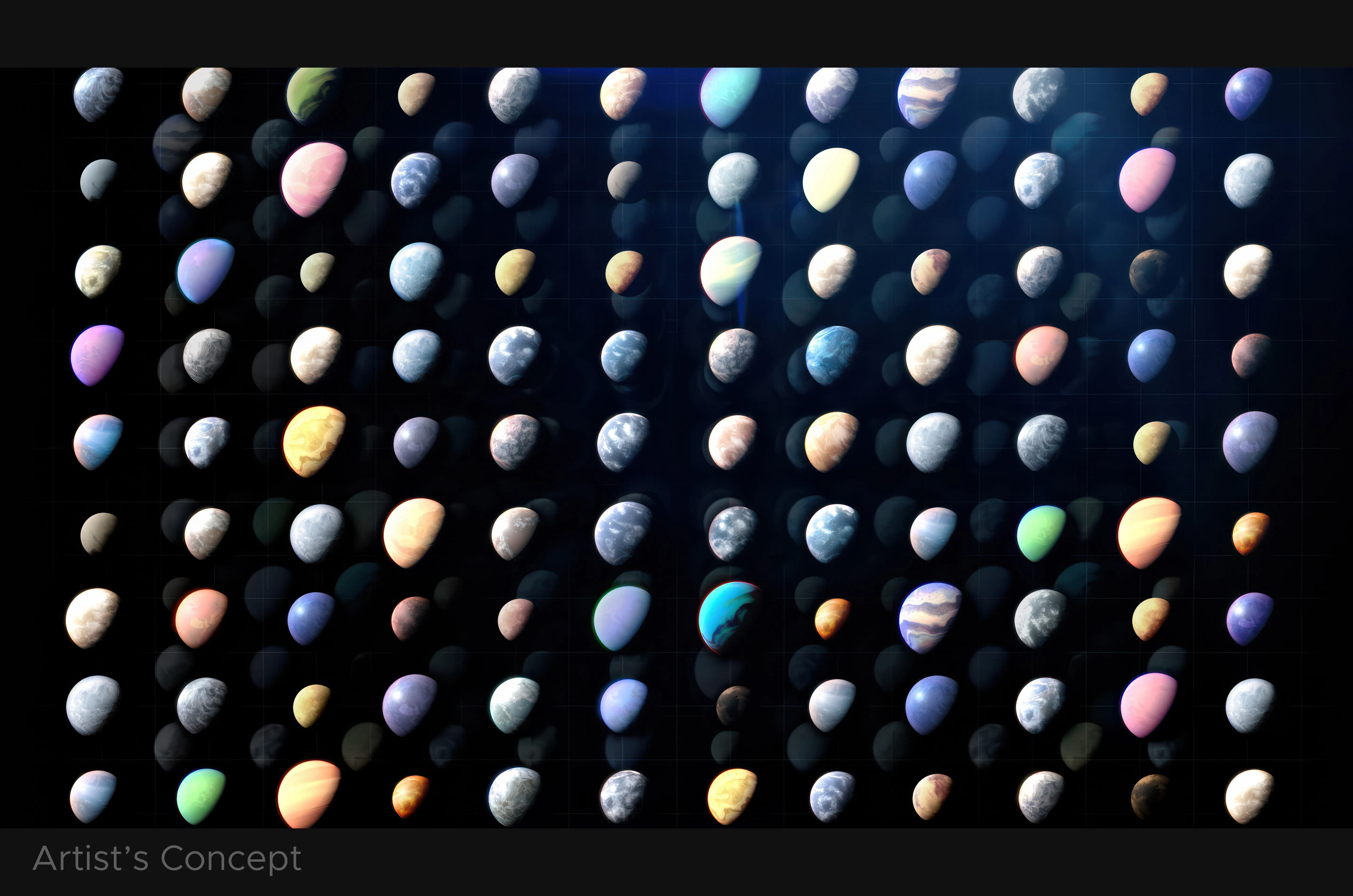 A collection of artists’ concepts of confirmed exoplanets