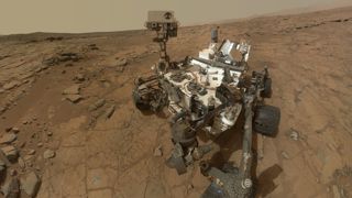 A selfie taken by the Curiosity rover on Mars.