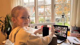 Maddie taking part in Space Cadets Online