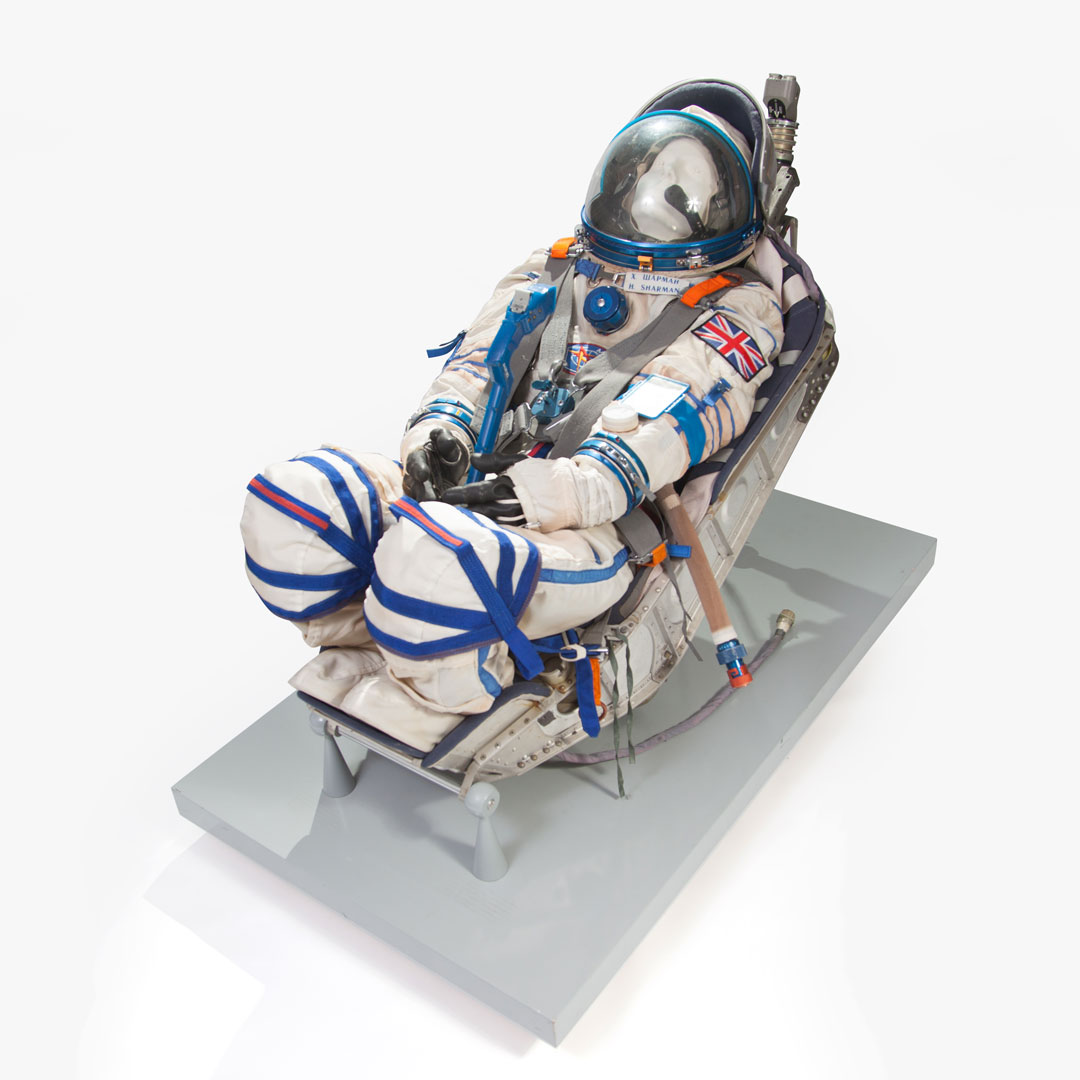 Helen Sharman Sokol Spacesuit and Launch Couch
