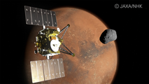 MMX will study Mars’ moons Phobos and Deimos.