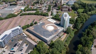 Aerial image of the National Space Centre 