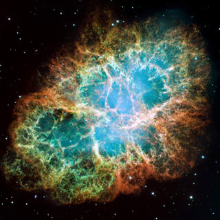 Messier 1 (the Crab Nebula) is a supernova remnant with a rapidly spinning neutron star at the centre.