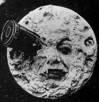 The world's first sci-fi, La Voyage Dans la Lune (1902).